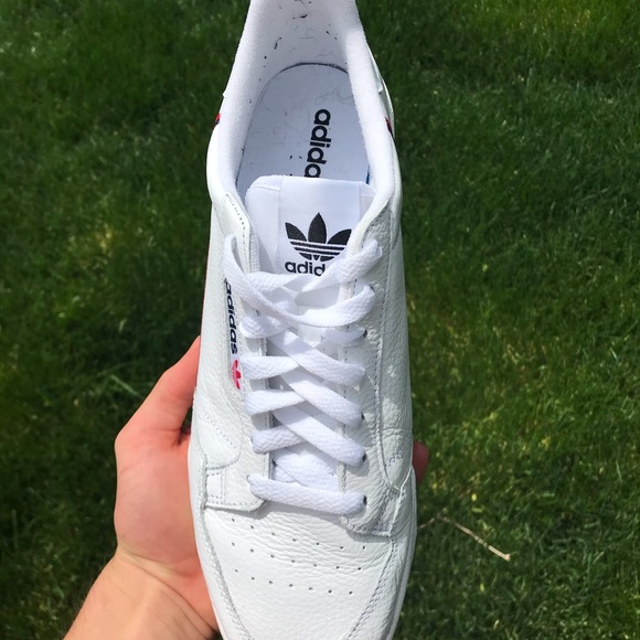 Adidas Continental 80 White/Navy/Scarlet - Picture 4 of 5